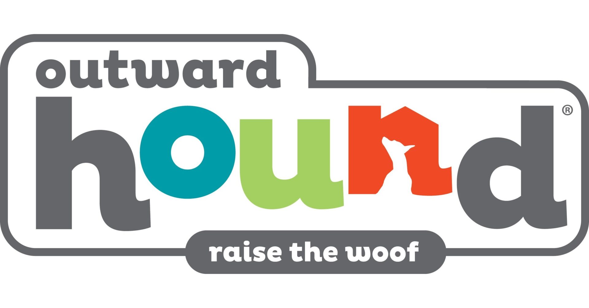 A logo for the forward hound raising the woof program.