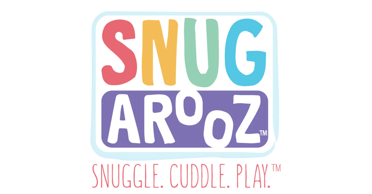 A logo of snugarooz, the name of an infant toy.