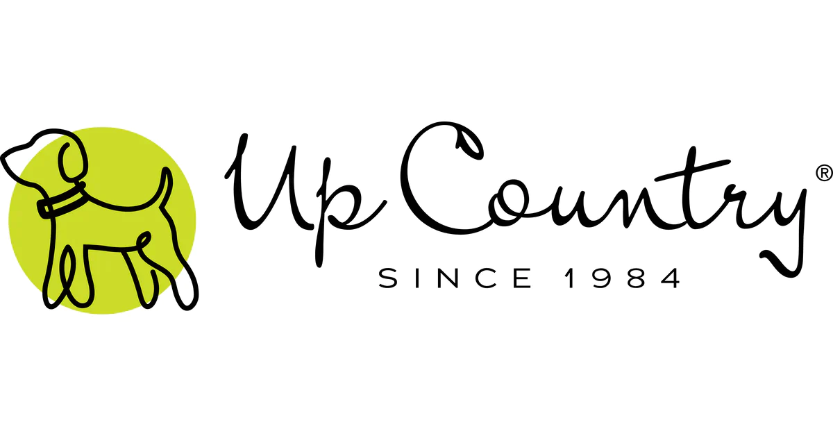 A black and white logo of up country.